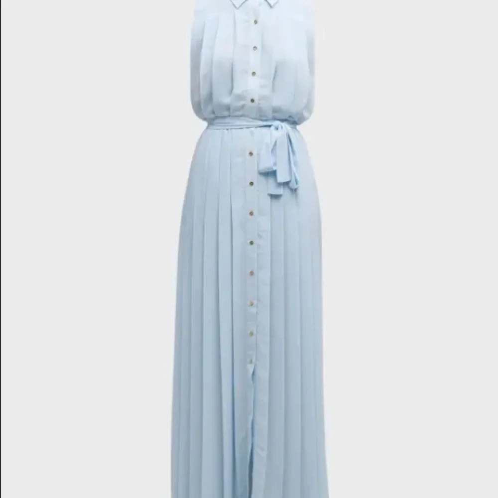 RAMY BROOK 
Coraline Pleated Maxi Shirtdress NEW nwt retails $745
 Medium blue - Picture 5 of 8